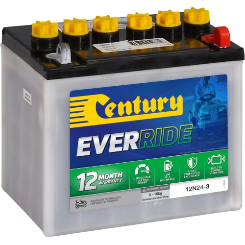 C12n24-3 Century Lawn Mower Battery 270ccawarranty 12mth Priv/12mth Comm - +