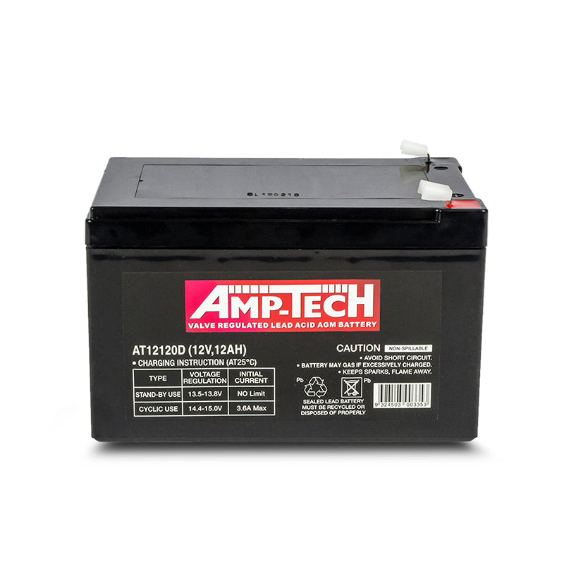 AMP-TECH 12V12AH Sealed Lead Acid Battery
