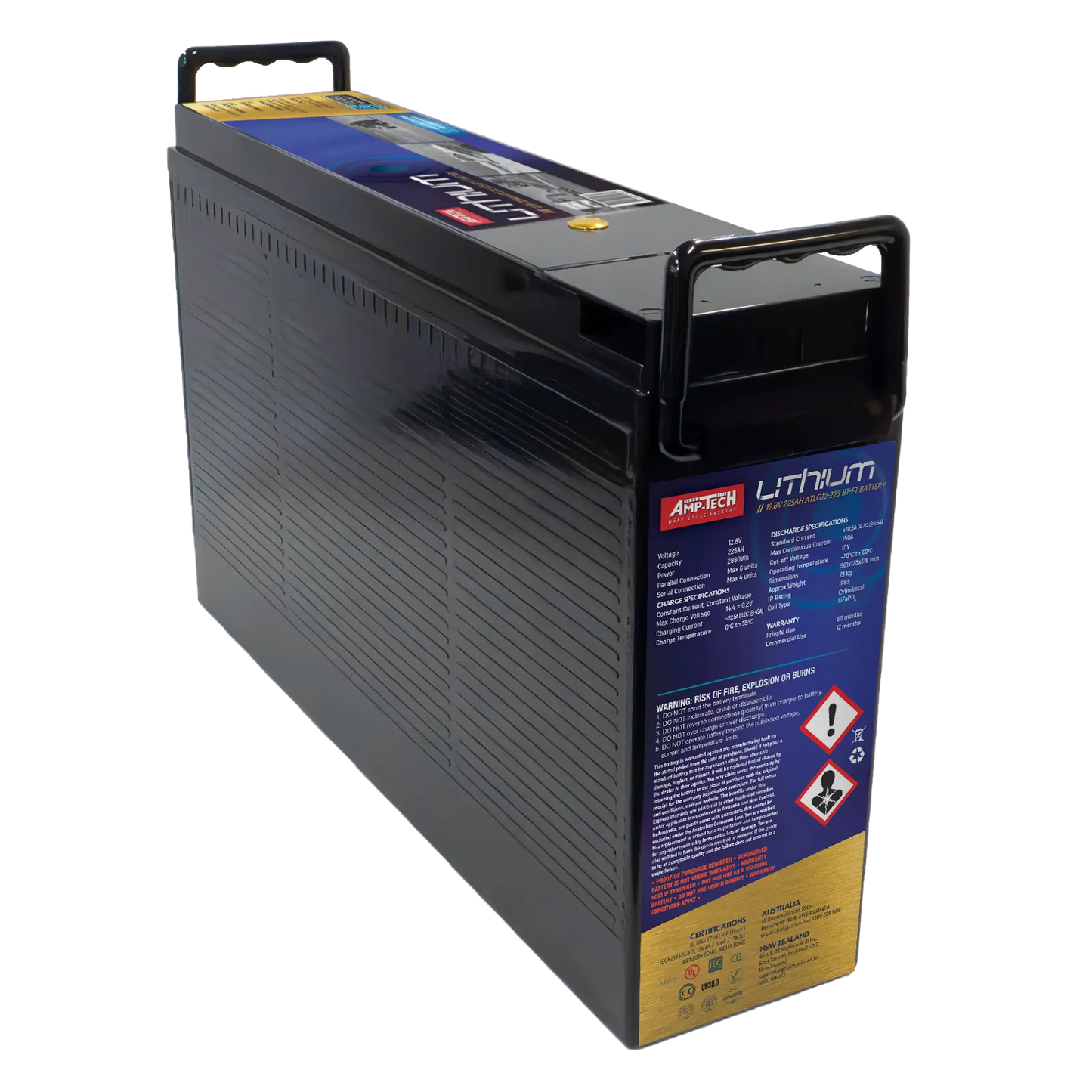AMPTECH LITHIUM ATLG12-225BT-FT 60 MONTH WARRANTY