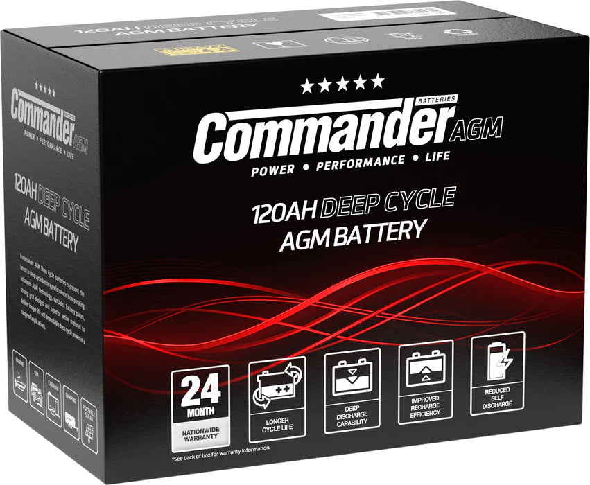 COMMANDER 12V120AH AGM 24MTH WARRANTY
