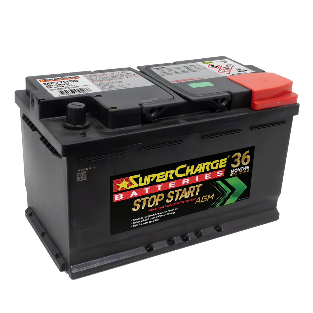 SUPERCHARGE DIN75LH AGM STOP-START 36MTH Warranty