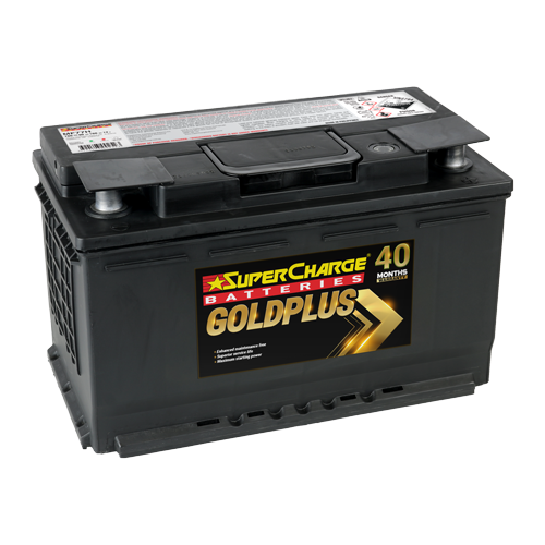 SCDIN75LH Supercharge Gold Battery 840 Cca warranty 40mth Priv/24mth Comm