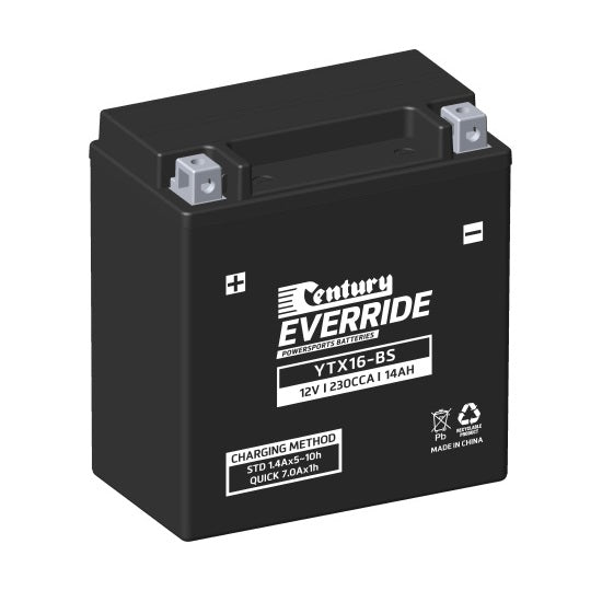 Century EverRide ytx16-bs 18month warranty