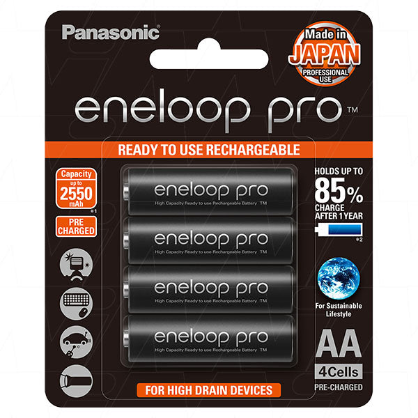 Panasonic BK-3HCCE/4BT Panasonic Eneloop Pro High Capacity rechargeable AA battery