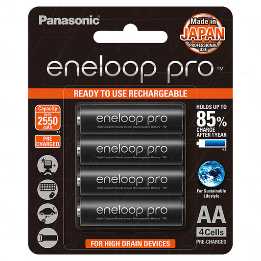 Panasonic BK-3HCCE/4BT Panasonic Eneloop Pro High Capacity rechargeable AA battery