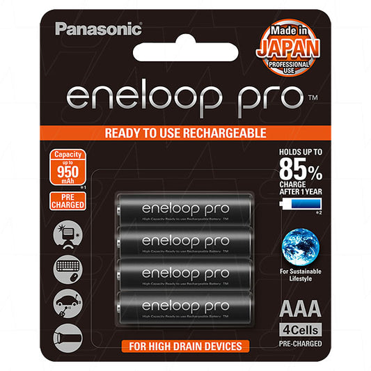 Panasonic BK-4HCCE/4BT Panasonic Eneloop Pro High Capacity rechargeable AAA battery